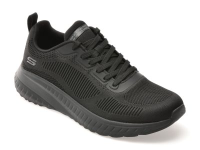 Pantofi sport SKECHERS negri, BOBS SQUAD CHAOS, din material textil
