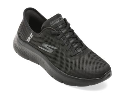 Pantofi sport SKECHERS negri, GO WALK FLEX, din material textil
