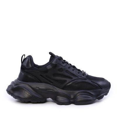 Sneaker bărbați Enzo Bertini negri din piele și textil 3662BP861N