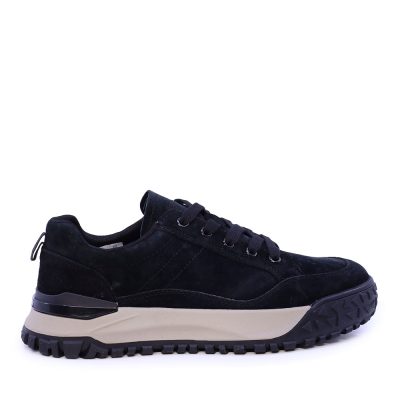 Sneakers bărbați Benvenuti negri din piele întoarsă 1922BP6602VN