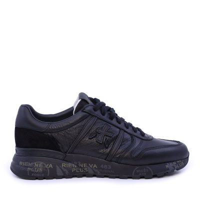 Sneakers bărbați Premiata Lander negri din piele 1692BP8659N