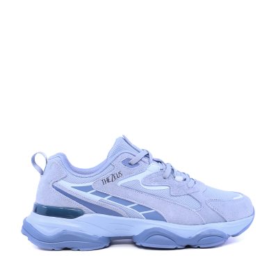 Sneakers bărbați Thezeus albastri din piele întoarsă și textil  3731BPS3211VAZ