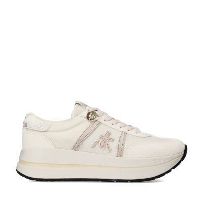 Sneakers femei Premiata Bethcoin bej din piele și textil 1691DP8145BE