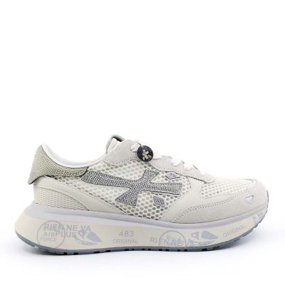 Sneakers femei Premiata Lauryn albidin piele și textil 1691DPF8186A