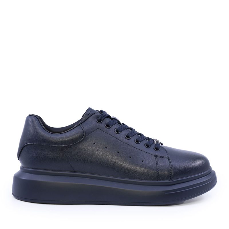 Sneakers ușori bărbați Benvenuti bleumarin din piele 3852bp311bl