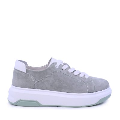 Sneakers ușori femei Benvenuti verzi din piele întoarsă 1991DP2210VV