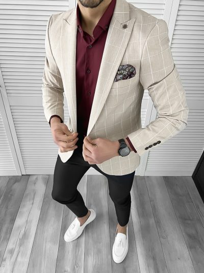 Tinuta barbati smart casual Pantaloni + Camasa + Sacou 10571