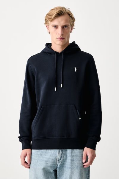 Trussardi  hanorac cu glugă pentru bărbați din bumbac