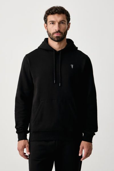 Trussardi  hanorac cu glugă pentru bărbați din bumbac